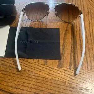 Coach | Accessories | Coach Gold Frame Brown Lens White Eith 